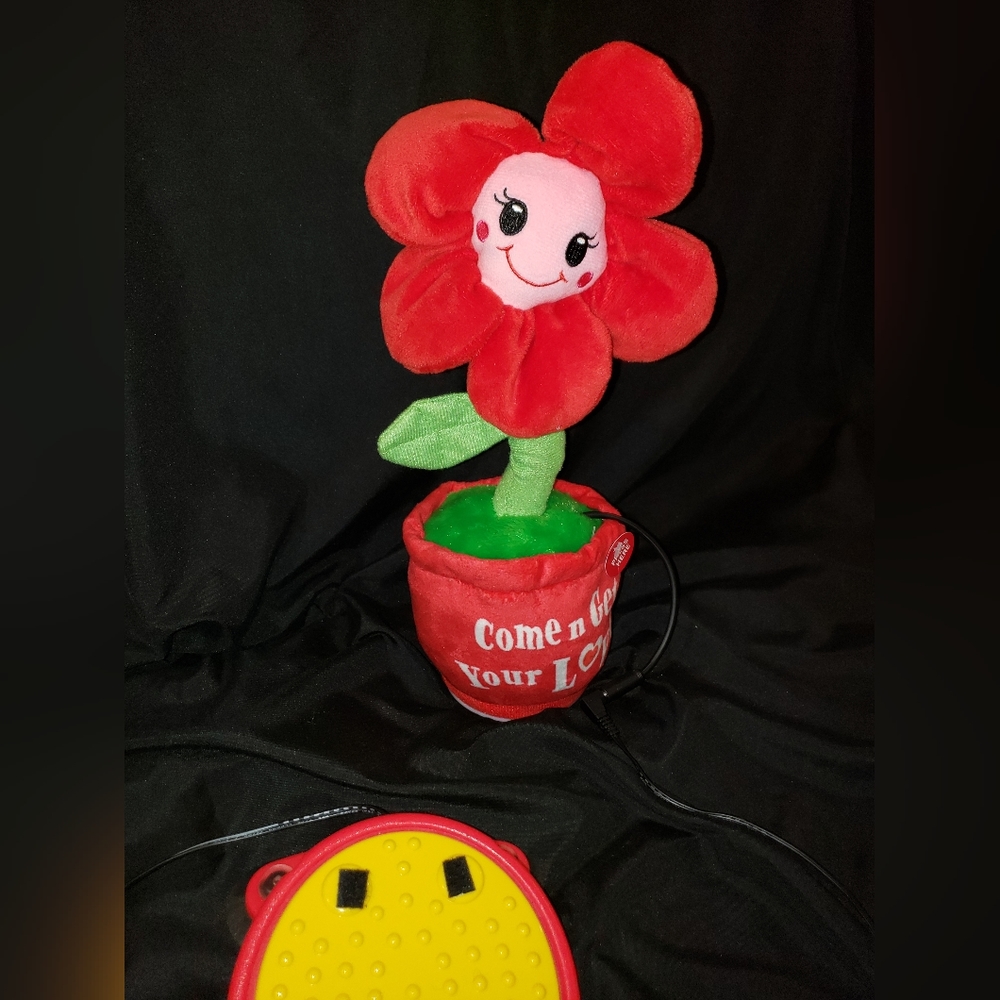 Switch Adapted Dancing Flower Pot toy, Special Needs Toy, Animated Plush Toy
